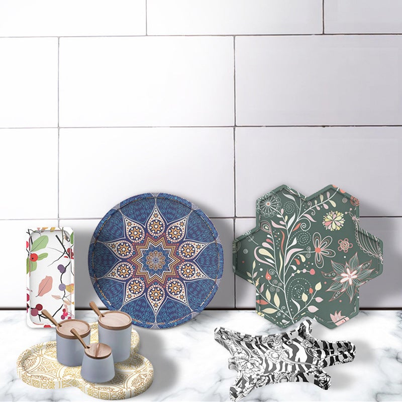 Yu Meiren Diy Crystal Drop Glue Shaped Tray Mold Multiple Tray Fruit Plate Plate Ornaments Silicone Mold - Image 4