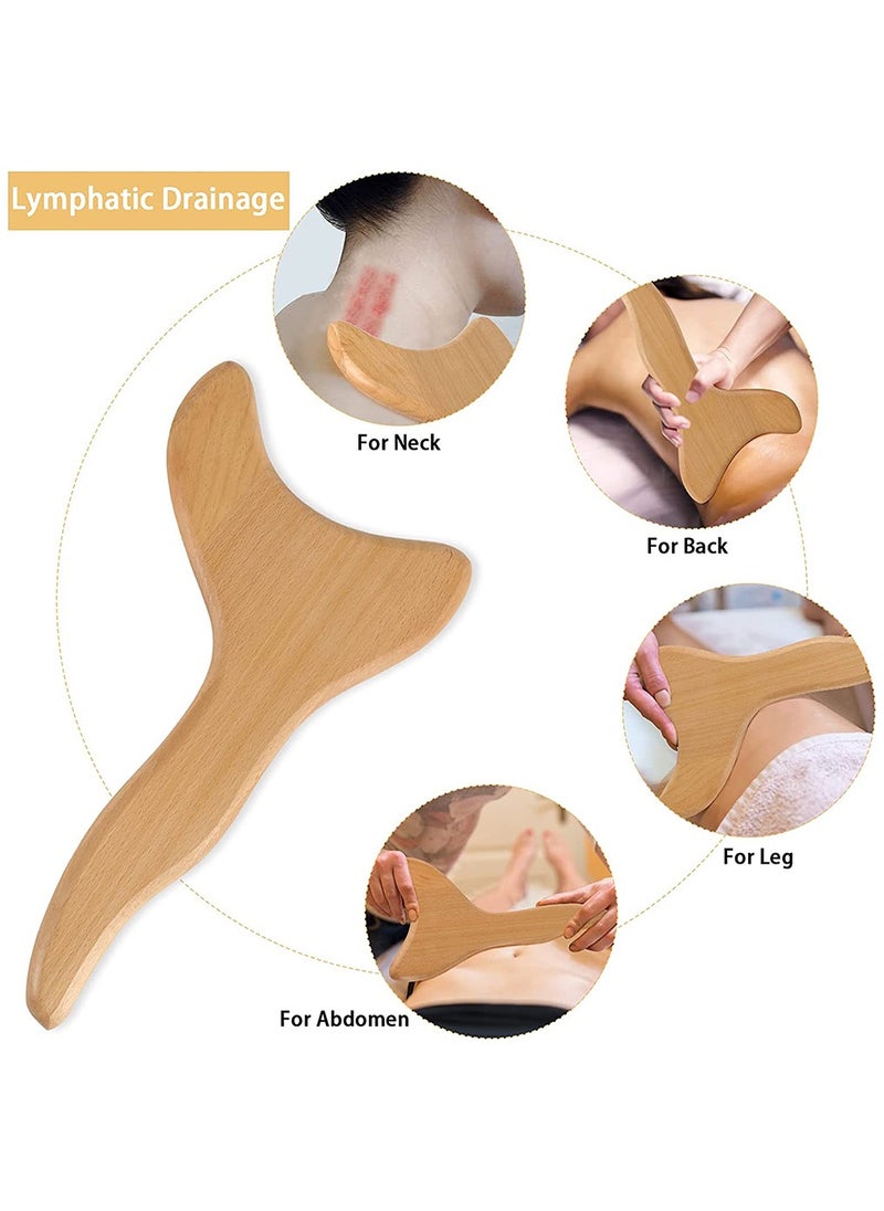 Arabest 3 Pieces Wood Therapy Kit Massage Tools Maderoterapia Kit Wood Massager Roller Wood Gua Sha Roller Manual Wooden Fascia Massage for Release Cellulite Muscle Blasting Pain Relief Body Sculpting Tools  - Image 4