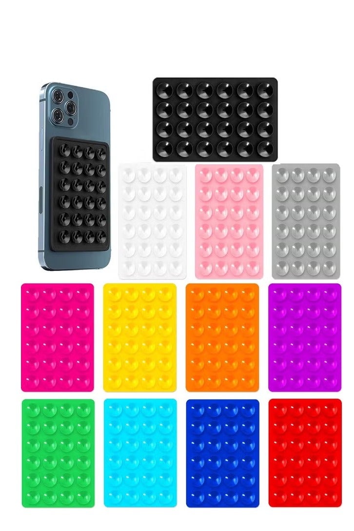 12PCS Silicone Suction Cup Phone Holder, Strong Suction Phone Mount, Perfect for Mirrors, Tiles, Glass, and Smooth Surfaces – Hands-Free for Video Calls, Makeup, Selfies, and Learning - Image 1