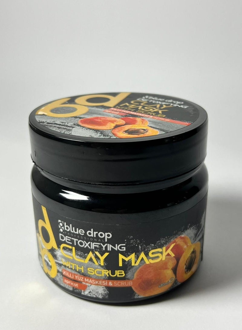 بلو دروب قناع طين الفراولة مع مقشر للوجه والجسم، وقناع 480 مل مناسب للبشرة الجافة. & قناع طين المشمش مع مقشر 480 مل مناسب للبشرة المختلطة. - Image 3