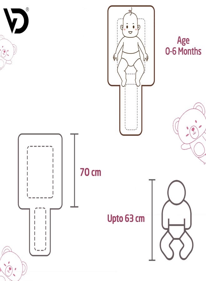 VOIDROP Baby Sleeping Bag Soft Plush Newborn Carry Nest with Hood and Zipper Warm Infant Wrapper for Winter, Travel, Stroller & Home Use Bunny Design, Comfortable for Boys & Girls - (Light Brown) - Image 3