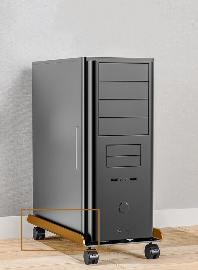 HOOPZOZA Universal Computer CPU Holder Width-adjustable Heavy Duty Ventilated 360°Mobile CPU Stand Computer Tower Stand with Locking Caster Fits Most Gaming PC Under Home Office Desk - Image 2