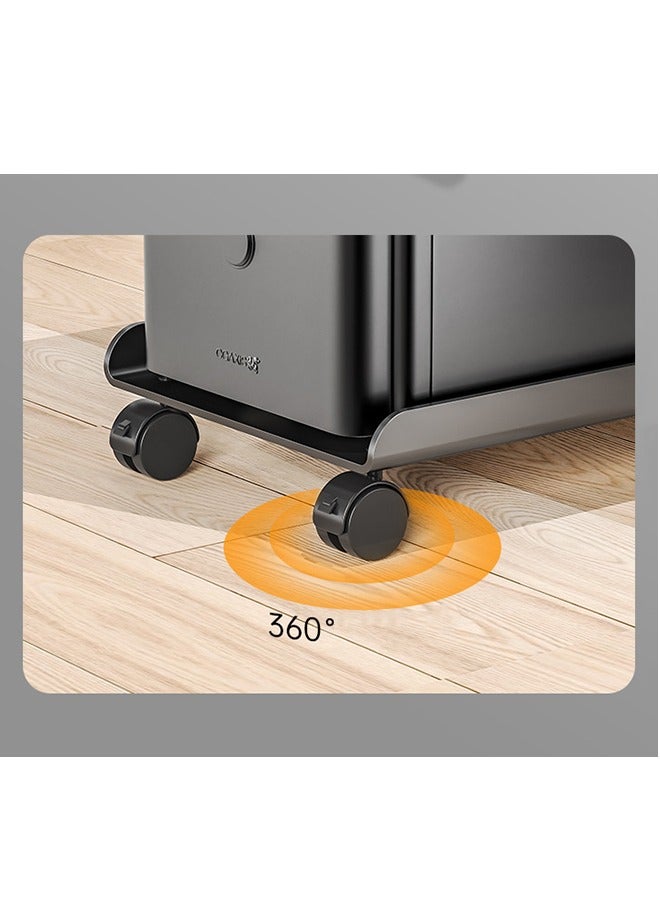 HOOPZOZA Universal Computer CPU Holder Width-adjustable Heavy Duty Ventilated 360°Mobile CPU Stand Computer Tower Stand with Locking Caster Fits Most Gaming PC Under Home Office Desk - Image 5