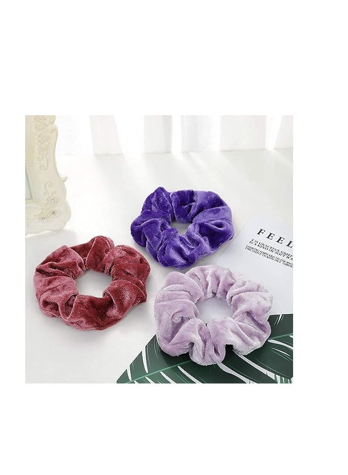 ORiTi 20 Pcs Hair Scrunchies Velvet Elastic Hair Bands Scrunchy Hair Ties Ropes Scrunchie for Women Hair Accessories - 20 Assorted Colors Scrunchies - Image 3