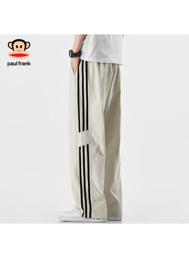 Paul Frank Casual Pants For Men, Summer Lightweight Loose Straight-leg Trousers, American-style Cargo Sports Pants For Men, Paris Gray, S - Image 3