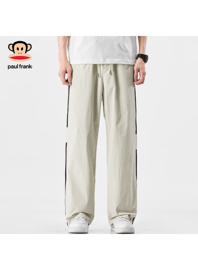 Paul Frank Casual Pants For Men, Summer Lightweight Loose Straight-leg Trousers, American-style Cargo Sports Pants For Men, Paris Gray, S - Image 1