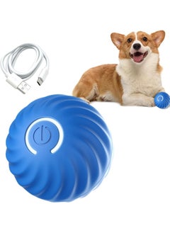 SKY-TOUCH Interactive Dog Ball Toy, Smart Self-Moving Ball with 2 Modes Long Battery Life, New Electric Intelligent Teasing Cat Ball, Rechargeable Cat Toys Balls for Indoor Cats, Dogs, Pets, Blue  - Image 1