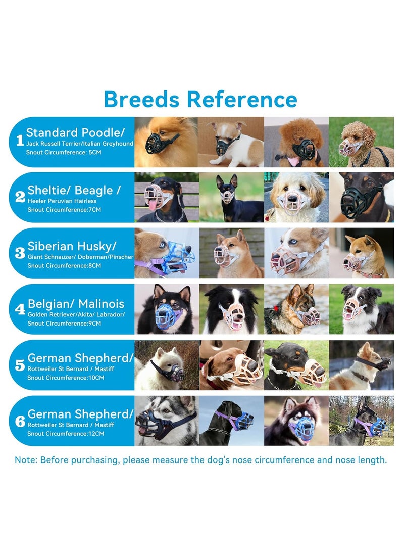 Generic Dog Muzzle, Basket Muzzle Anti Biting Chewing, Breathable Dog Mouth Guard, Sturdy Lightweight Muzzle Allows Drinking, Cage Muzzle for Small Medium Large Dogs, for Grooming Trimming Training (Blue)  - Image 4