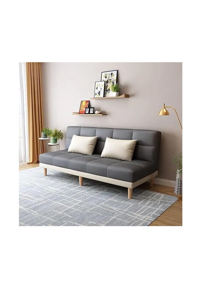 AROMA HOMES Convertible Sofa Bed – Casual 3-Seater Couch for Living Room, Modern Folding Sofa with Pull-Out Bed, Space-Saving Design, Grey - Image 1