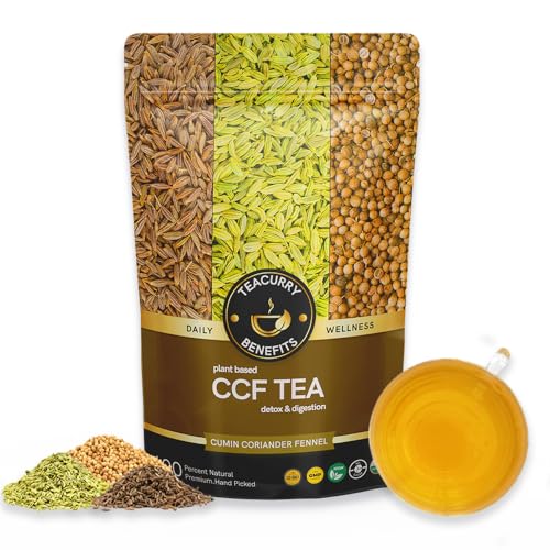 TEACURRY CCF Herbal Infusion (15 Bags) – Supports Digestion & Detox | Helps with Bloating, Gut Health & Metabolism | Cumin Coriander Fennel Blend | 100% Natural - Image 1