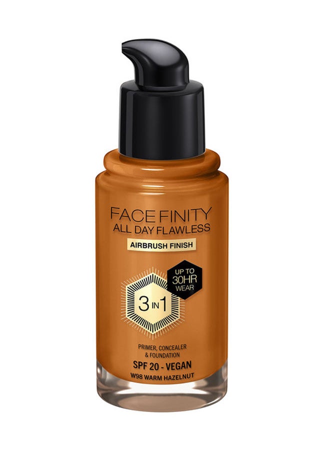 Max Factor - Facefinity All Day Flawless Foundation - W98 Warm Hazelnut - Image 1