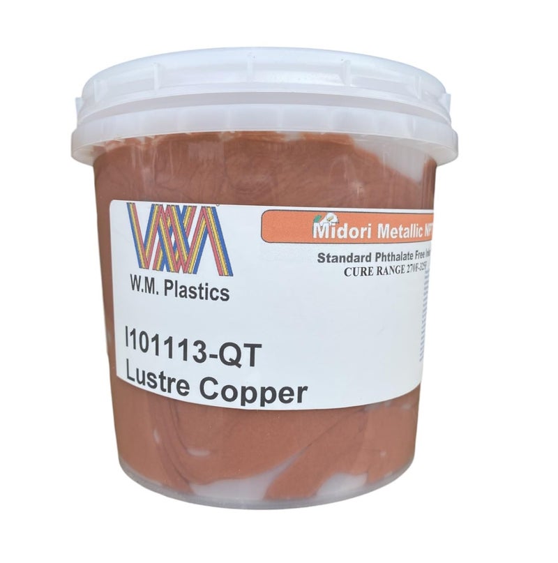 WM PLASTICS Plastisol Ink for Screen Printing-Quart (Lustre Copper) - Image 4