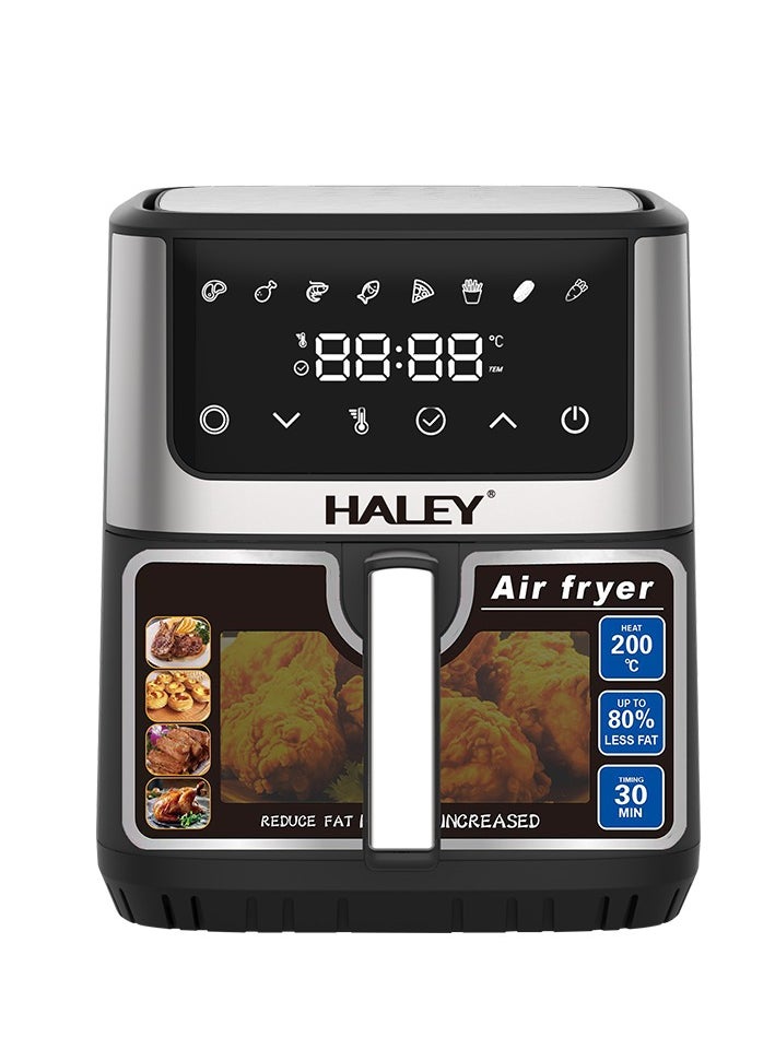 Wtrtr HALEY Air Fryer 8L with Window, 2000W stainless steel air fryer oven led touch screen oilless, ptfe free, dishwasher safe,2 Years Warranty (8L) - pzsku/ZF099B8E2533C0EB659E1Z/45/_/1728740294/64f6b1ce-a71f-42d5-bf07-bdf73c9f1903