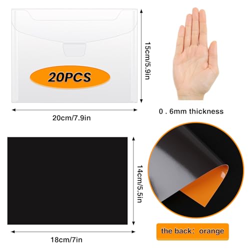 YixangDD 40 PCS Stamp and Die Storage Bag and Rubber Magnetic Sheets, Die Storage Set for Storage Die Cutting, DIY Scrapbooking - Image 3