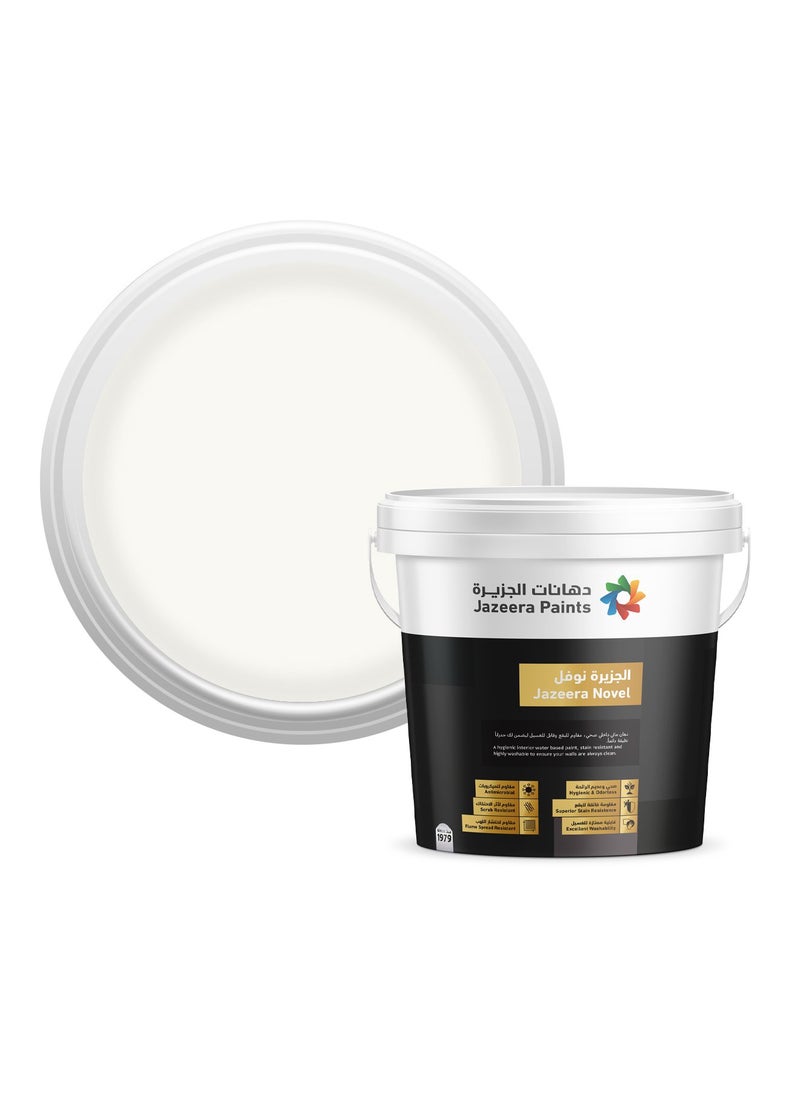 Jazeera Paints Novel Interior Walls Paints Silk  (color : Flat White) 16.2LT  - Image 1
