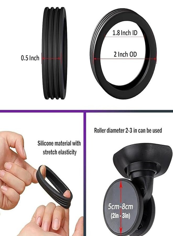 NT CREATION Suitcase Wheel Cover Set of 8 Piece- Anti Scratch, Noise Reduction & Shock Absorption Silicone Protector Fits Most Trolley Luggage Bag & Office Chair - Image 4