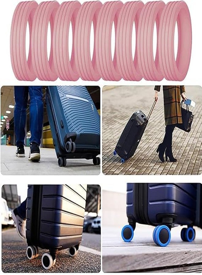 NT CREATION Suitcase Wheel Cover Set of 8 Piece- Anti Scratch, Noise Reduction & Shock Absorption Silicone Protector Fits Most Trolley Luggage Bag & Office Chair - Image 5