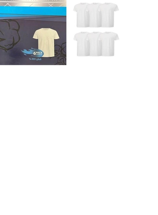 Round half sleeve T-shirt (6 pieces).
