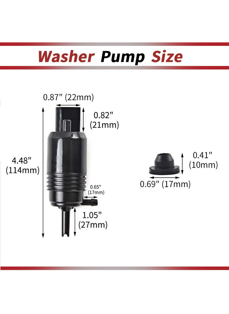 OTUAYAUTO OTUAYAUTO Windshield Washer Pump - Replacement for Chevy Silverado 1500, 2500, 3500, GMC Acadia, Sierra 1500, 2500, 3500, Original Factory OEM: 22999423, 84518407 Washer Fluid Pump with Grommet  - Image 4