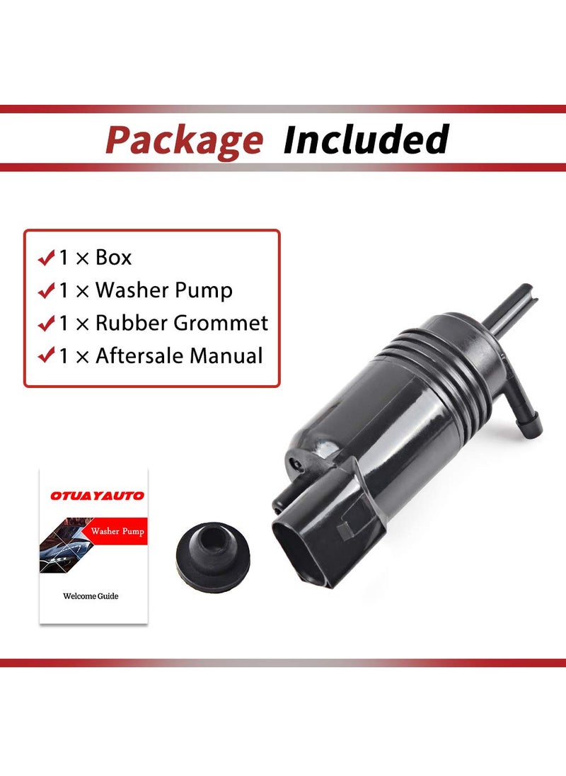 OTUAYAUTO OTUAYAUTO Windshield Washer Pump - Replacement for Chevy Silverado 1500, 2500, 3500, GMC Acadia, Sierra 1500, 2500, 3500, Original Factory OEM: 22999423, 84518407 Washer Fluid Pump with Grommet  - Image 5