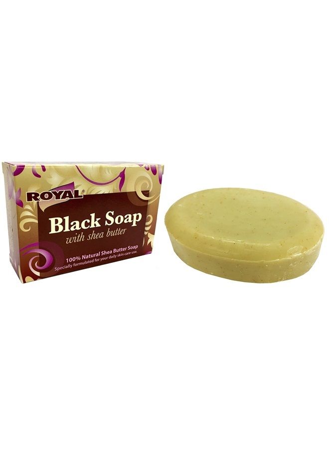 Royal Black Soap with 100% Natural Shea Butter by Royal - Best Treatment For Stretch Marks, Wrinkles, and Dry Skin - Image 1