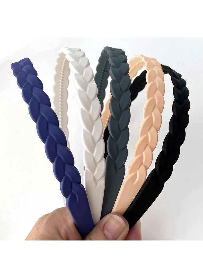 Springtime Springtime 12pcs Colorful Headbands for Girls Women Pigtail Hairbands With Teech Plastic Hard Hair Hoops  - Image 5