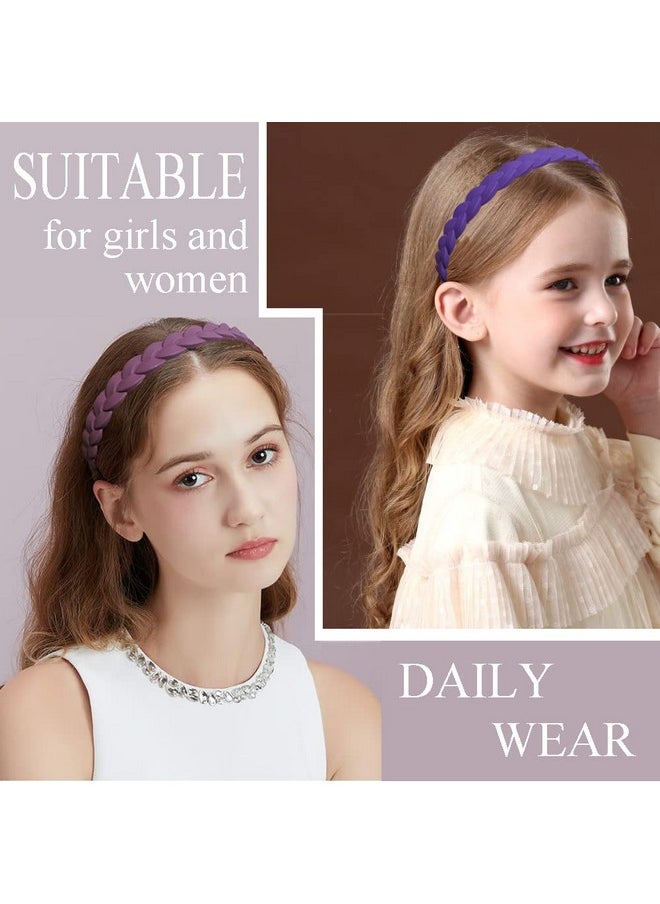 Springtime Springtime 12pcs Colorful Headbands for Girls Women Pigtail Hairbands With Teech Plastic Hard Hair Hoops  - Image 2