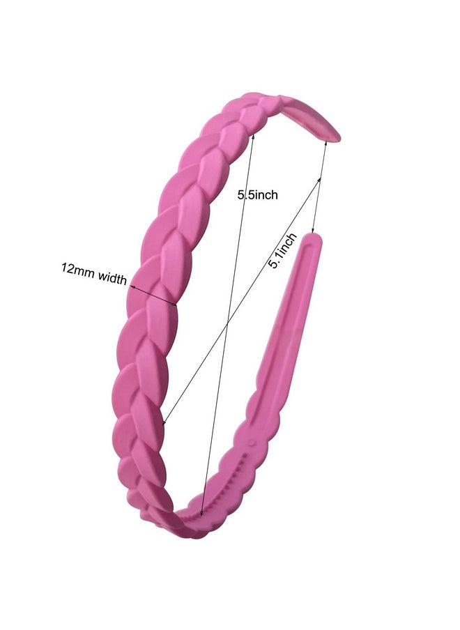 Springtime Springtime 12pcs Colorful Headbands for Girls Women Pigtail Hairbands With Teech Plastic Hard Hair Hoops  - Image 3