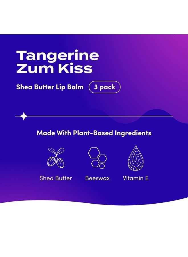 ZUM Tangerine Kiss Stick (Pack of 3) with Certified Organic Sunflower Seed Oil, Beeswax, Shea Butter, Pure Essential Oils, Candelila Wax, Vitamin E and Honey, 0.15 oz - Image 2