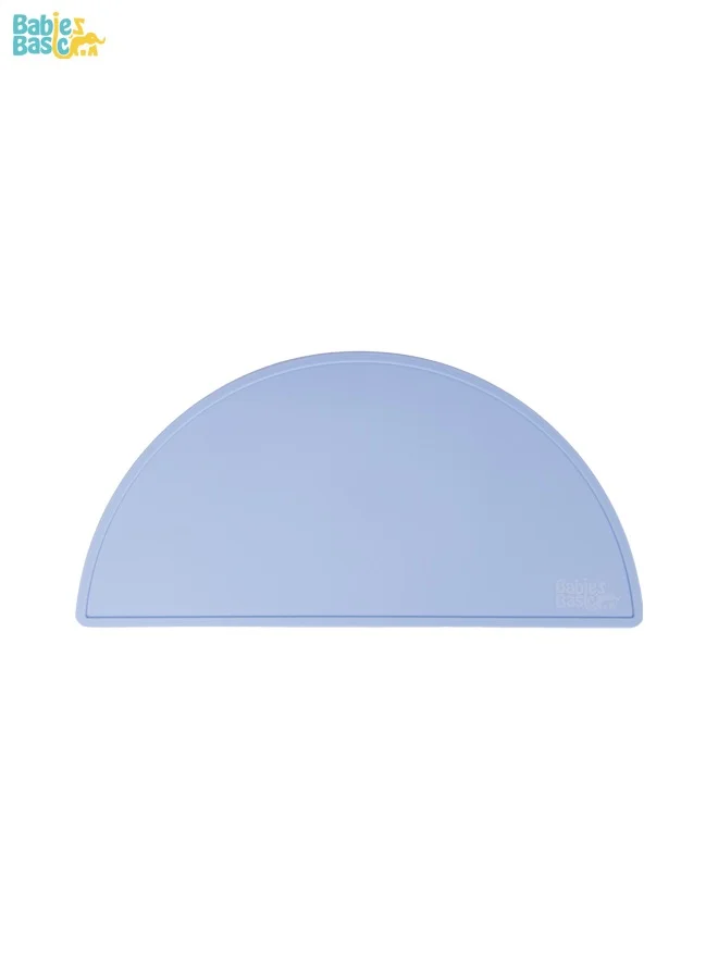 Babies Basic Silicone Placemat For Kids, Bpa Free, Phthalate Free, Non-Slip Design, Easy To Clean - Blue