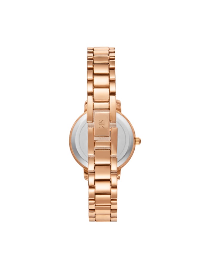 KENNETH SCOTT - Kenneth Scott Women's PC21 Movement Watch, Analog Display and Alloy Strap - K23510-RBKR, Rose Gold - Image 1