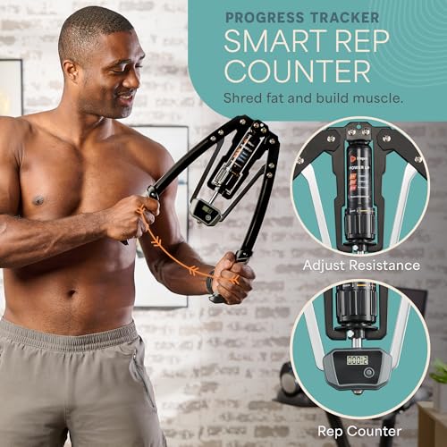 LifePro Twister Arm Trainer ShredForce Chest Workout Equipment Chest Trainer Adjustable 22440lb Hydraulic Resistance Repetition Counter Carbon Steel Upper Body Strength Wellness Support - Image 3