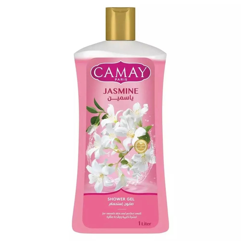 Camay Jasmine Fragrance Shower Gel For Smooth Skin And Perfect Smell- 1000ml