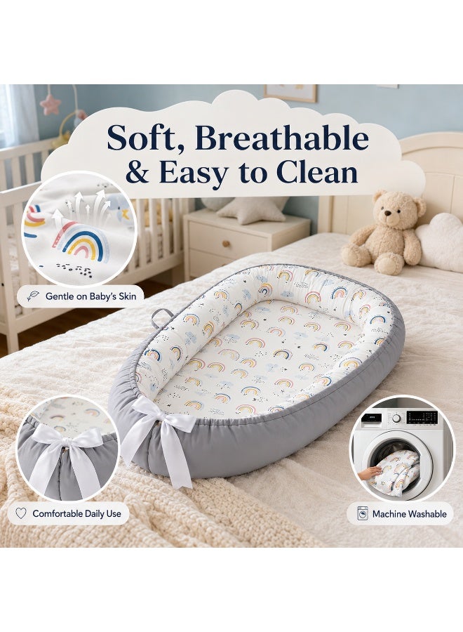 غطاء كرسي استرخاء للأطفال، غطاء قطني 100% لحديثي الولادة، غطاء ناعم وجيد التهوية لعش الأطفال للأولاد والبنات - Image 5