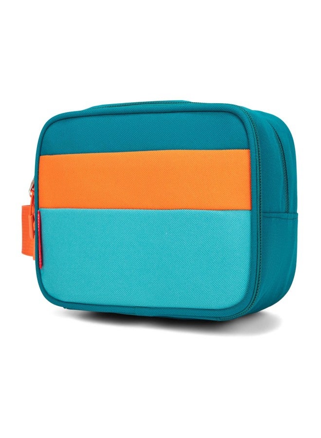 HawLander Kids Toiletry Bag for Travel, Small Size for Boys or Girls, With Carry Handle (Teal Blue) - Image 2