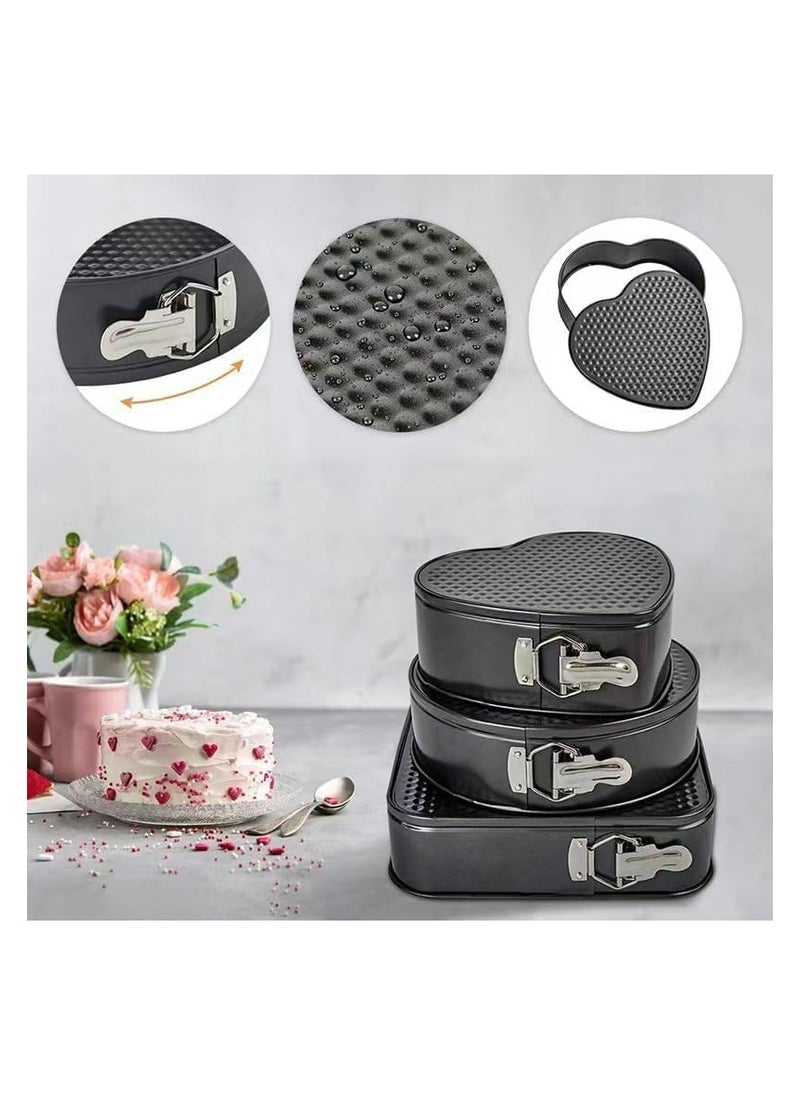 Qshop Quick Release Cake Pan, Non-Stick Cake Pan, Non Stick Base Cheesecake Cake Baking Pan with Detachable Base, Set of 3, Carbon Steel - pzsku/ZF09A2FE7E031270638B7Z/45/_/1733221972/52ab5a87-e37a-4743-959c-4bf143c35c72