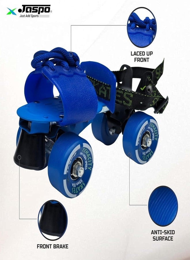 jaspo Unisex Tenacity Blue Pro Adjustable Senior Outdoor Wheel Roller Skates Combo Suitable For Age Group 6 To 14 Years (Skates+ Helmet + Knee Guard+ Elbow Guard +Wrist Guard+Key) - Image 5