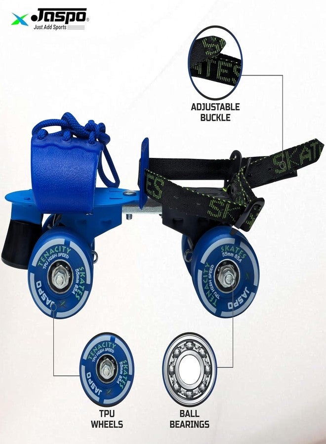 jaspo Unisex Tenacity Blue Pro Adjustable Senior Outdoor Wheel Roller Skates Combo Suitable For Age Group 6 To 14 Years (Skates+ Helmet + Knee Guard+ Elbow Guard +Wrist Guard+Key) - Image 4