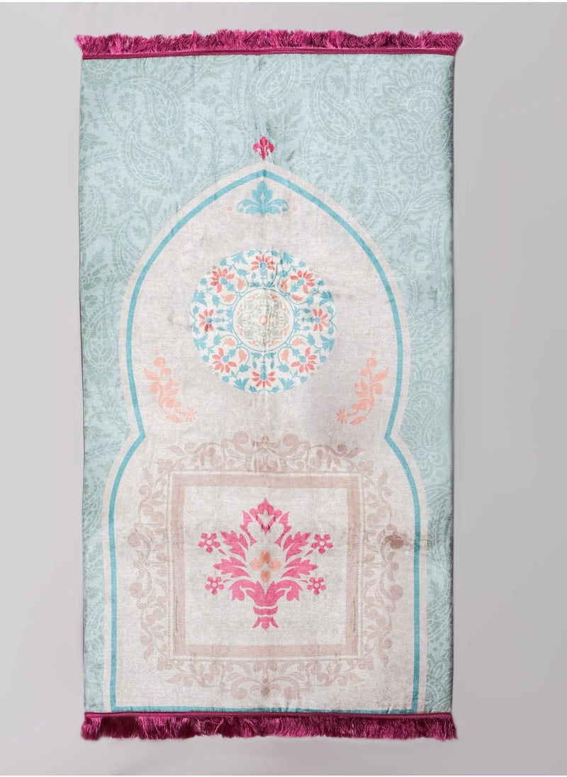 Handmade Frames of Love Padded Prayer Mat and Quran Cover Set  - Image 1