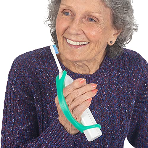 EazyHold Aqua Silicone Adaptive Aid, Universal Cuff Hand Grip Assistive Device for Rehab, Disabled, Cerebral Palsy, Special Needs, Arthritis, Stroke, Physical Therapy 2-Pack 6.5" - Image 3