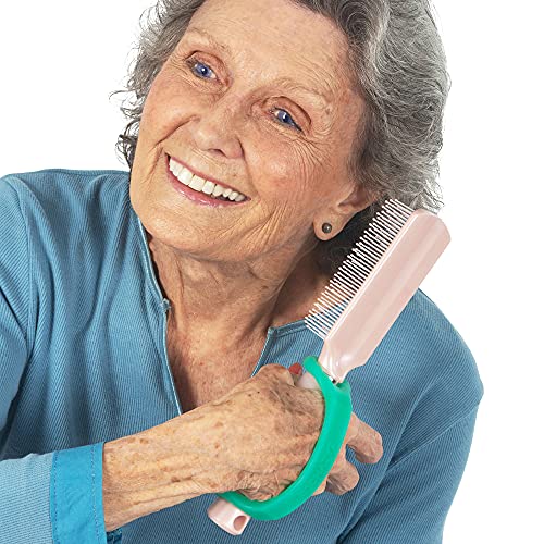 EazyHold Aqua Silicone Adaptive Aid, Universal Cuff Hand Grip Assistive Device for Rehab, Disabled, Cerebral Palsy, Special Needs, Arthritis, Stroke, Physical Therapy 2-Pack 6.5" - Image 4