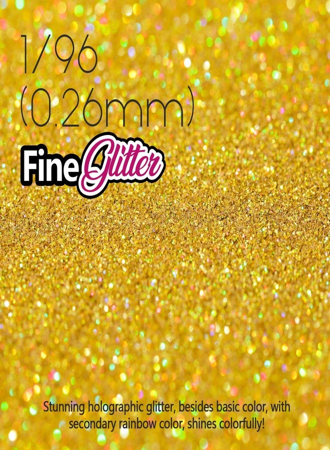 LEOBRO Gold Glitter, 100 g / 3.5 oz Holographic Fine Glitter for Crafts, Resin, Flowers, DIY Jewelry Party Decorations - Image 3