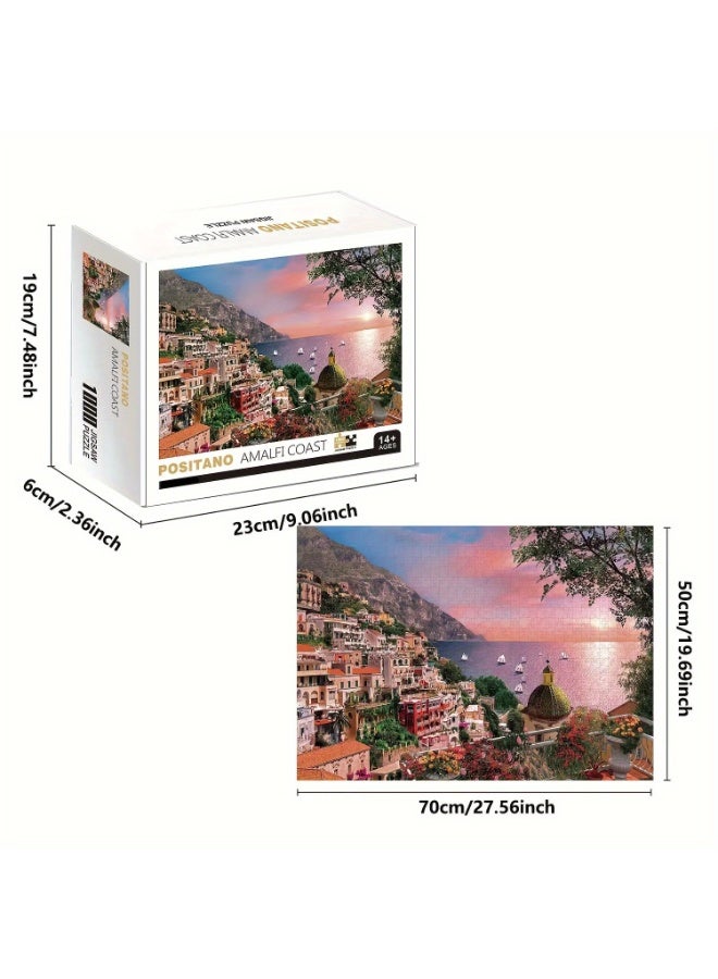 Capstro 1000Piece Jigsaw Puzzle for Adults & Teens – Premium Landscape Scenery Puzzle with High-Definition Artwork | Challenging Brain Game & Relaxing Family Activity for Ages 14+ – Amalfi Coast - Image 3