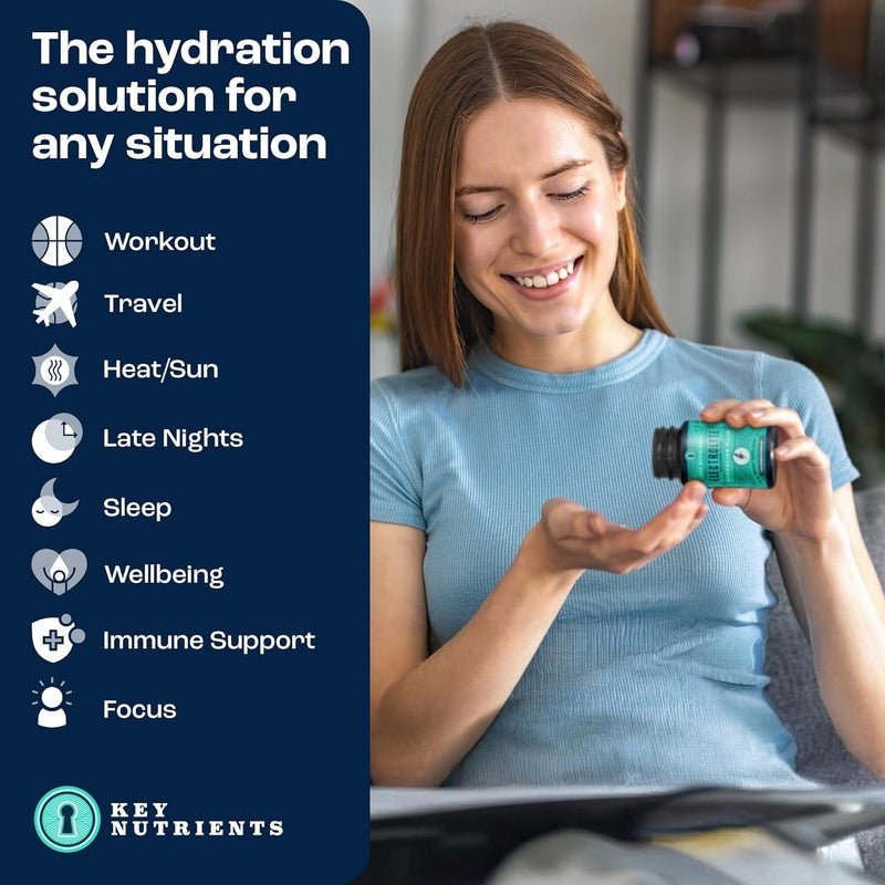 KEY NUTRIENTS Electrolyte Tablets 200 Capsules Salt Tablets for Dehydration Fasting Electrolytes Tablets  Salt Pills with Electrolytes No Sugar Gluten Free Hydration Tablets Made in USA - Image 5