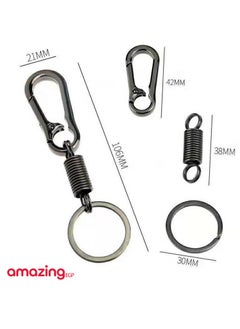 amazing.EGP Keychain Shape Keychain with Hook Accessory Key Chain Key Holder Simple Strong Gift - Black Hook  - Image 2
