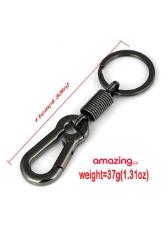 amazing.EGP Keychain Shape Keychain with Hook Accessory Key Chain Key Holder Simple Strong Gift - Black Hook  - Image 4