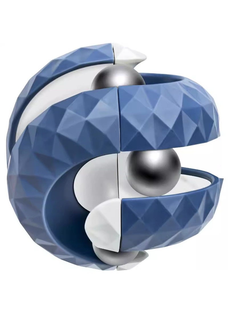 null - Explore the fun of diamond patterned ball track ball gyro Rubik's Cube,stress relieving fingertip toy,available in four colors - Image 1