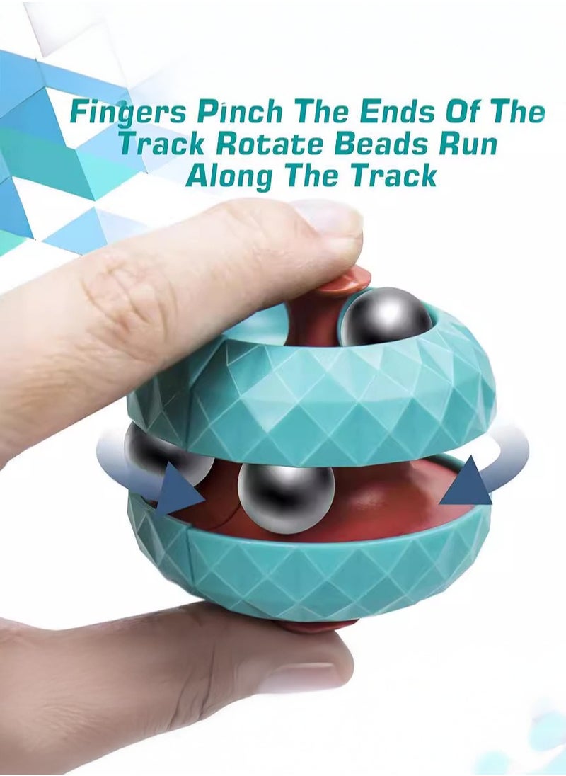 null - Explore the fun of diamond patterned ball track ball gyro Rubik's Cube,stress relieving fingertip toy,available in four colors - Image 1