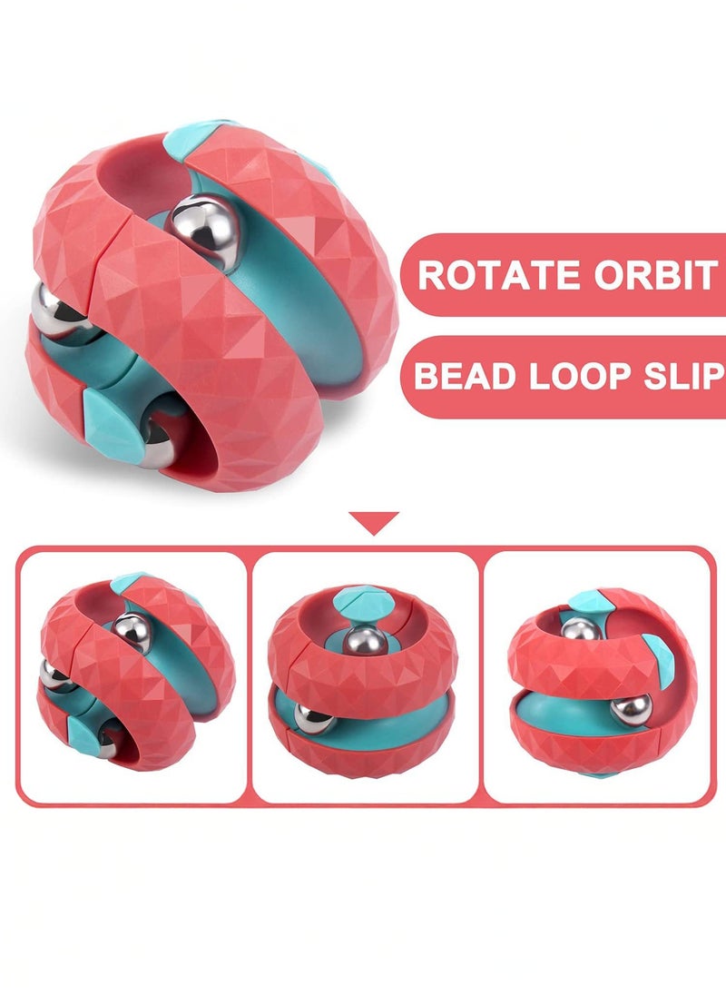 null - Explore the fun of diamond patterned ball track ball gyro Rubik's Cube,stress relieving fingertip toy,available in four colors - Image 1