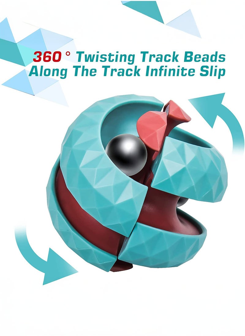null - Explore the fun of diamond patterned ball track ball gyro Rubik's Cube,stress relieving fingertip toy,available in four colors - Image 1